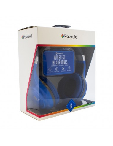 AUDIFONOS BLUETOOTH ESTILO DJ AZUL POLAROID