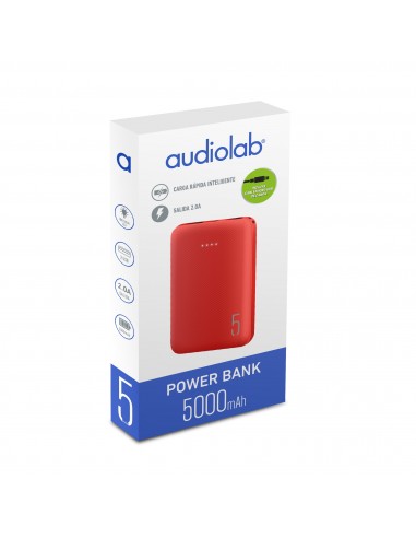 Power Bank Audiolab 5000 mAh rojo