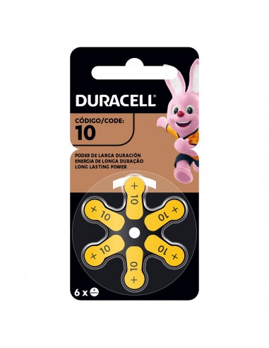 DURACELL PILA AUDITIVA D10x6 1,45 Volt