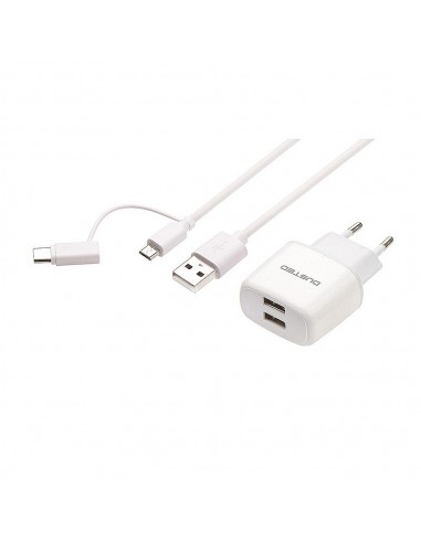 Cargador 2 en 1 de 12W con cable USB dual Dusted